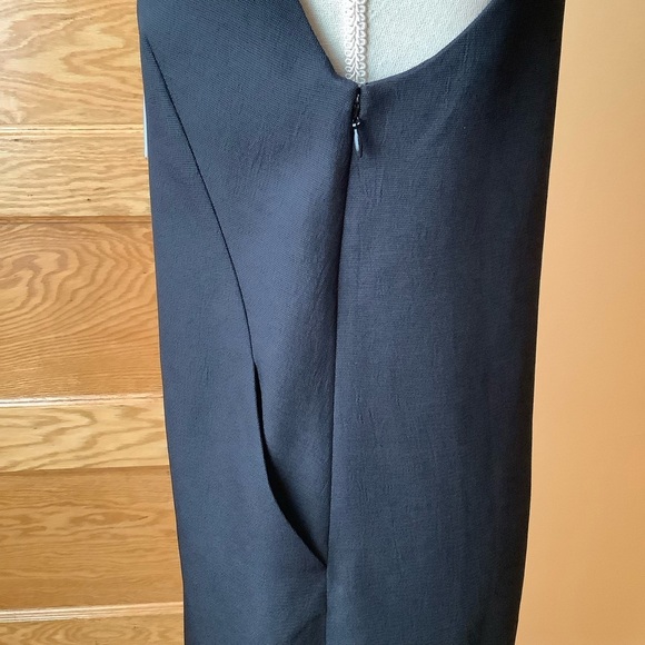 BABATON Louie Black Crepe Deep V-Neck Sheath Dress Size 4 - Picture 6 of 14